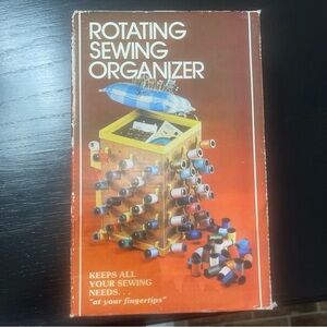 Vintage Yellow Rotating Sewing Organizer